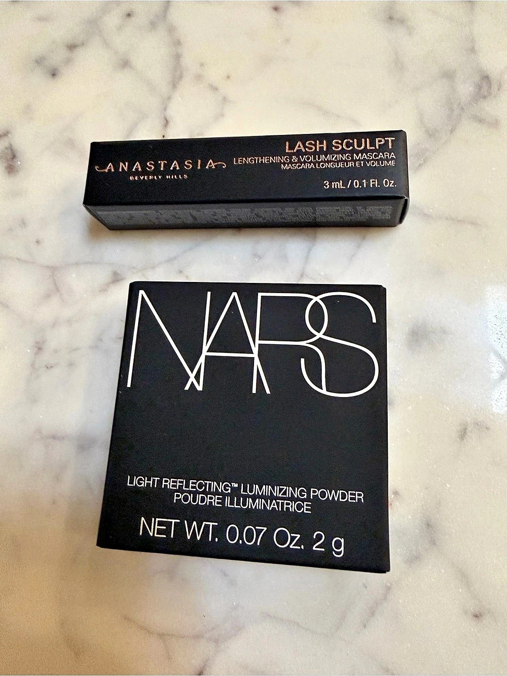 NARS Light Reflecting Luminizing Powder + Anastasia Lash Sculpt Mascara